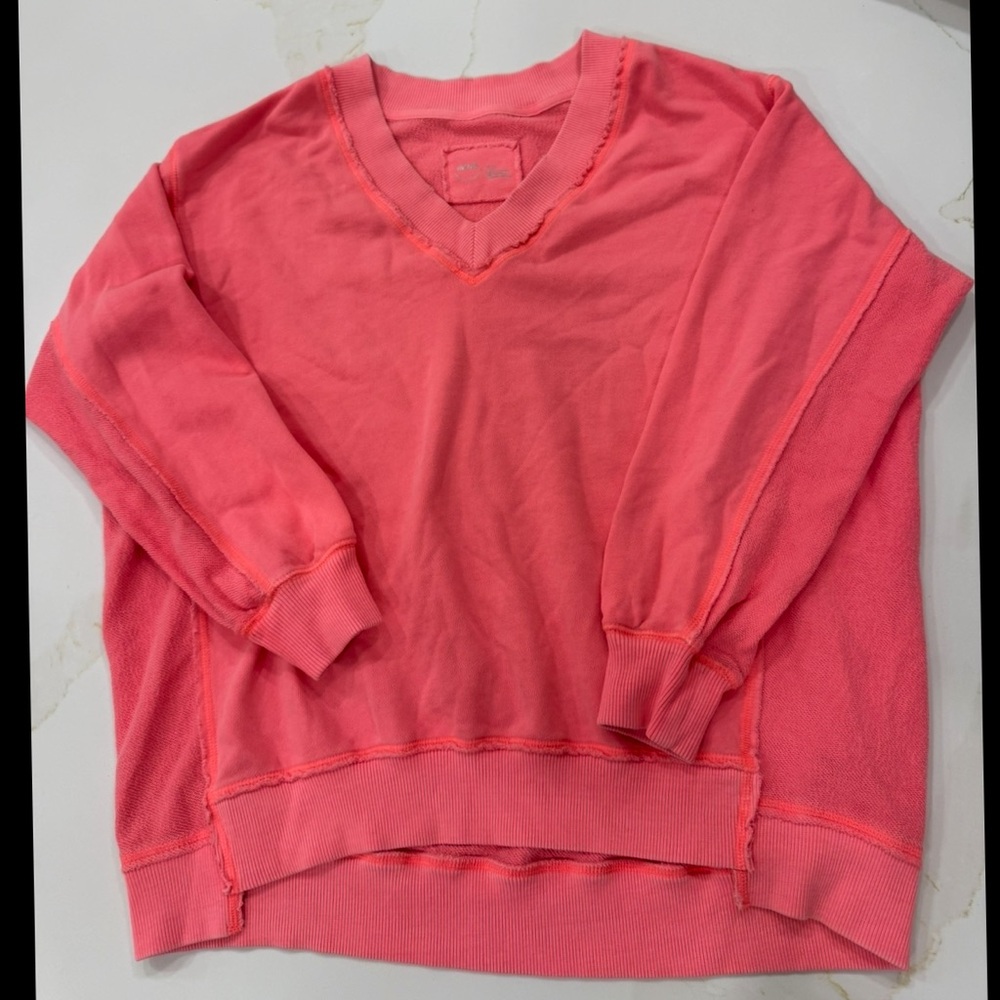 Aerie women's Pink V-Neck Sweater